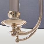LAMPA WISZĄCA ABU DHABI STYLOWA EFEKTOWNA ZŁOTY KORPUS CZARNY MATERIAŁOWY CZARNY KLOSZ W KSZTAŁCIE RONDA COSMO LIGHT P05896AU - 2
