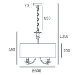 LAMPA WISZĄCA ABU DHABI STYLOWA EFEKTOWNA ZŁOTY KORPUS CZARNY MATERIAŁOWY CZARNY KLOSZ W KSZTAŁCIE RONDA COSMO LIGHT P05896AU - 3