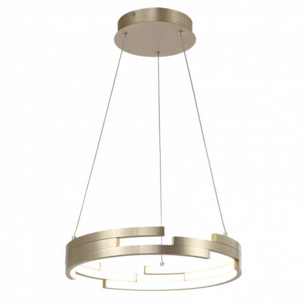 Lampa wisząca Velar MD16003097-1B GOLD Italux  Nowoczesna metalowy klosz w kolorze złotym akrylowa przesłona