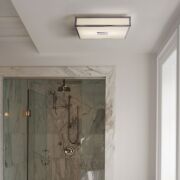 Lampa sufitowa plafon Astro Mashiko 400 0891 kwadrat polerowany chrom mleczne szkło IP44 nowoczesny 