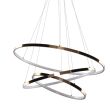 Lampa wisząca WHEEL 3 DIMM AZ2918 nowoczesny styl w kolor złoty 3 okręgi o różnej średnicy ściemnialna bez pilota  - 4