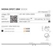 OPRAWA MONA SPOT 18W AZ4535 AZZARDO ŁAMANA WPUSZCZANA ᴓ 10 CM CZARNA - 2