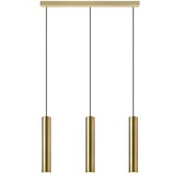 Lampa wisząca RUBEN 107883 Markslojd  ZŁOTE TUBY ZAWIESZONE NA PODSUFITCE W KSZTAŁCIE LISTWY