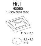Oprawa Podtynkowa Wpuszczana H0080 Maxlight Biała Techniczna Kwadrat Cofnięty - 2