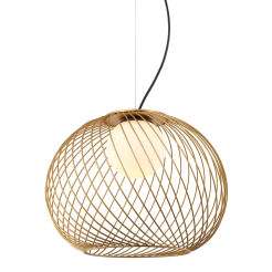 Lampa wisząca CLARISA MDM-3842-1 GD Italux ZŁOTA OPRAWA NIETYPOWE WYKONANIE STYLOWE POŁĄCZENIE SZKLANEGO KLOSZA Z DRUCIANYM ABAŻUREM