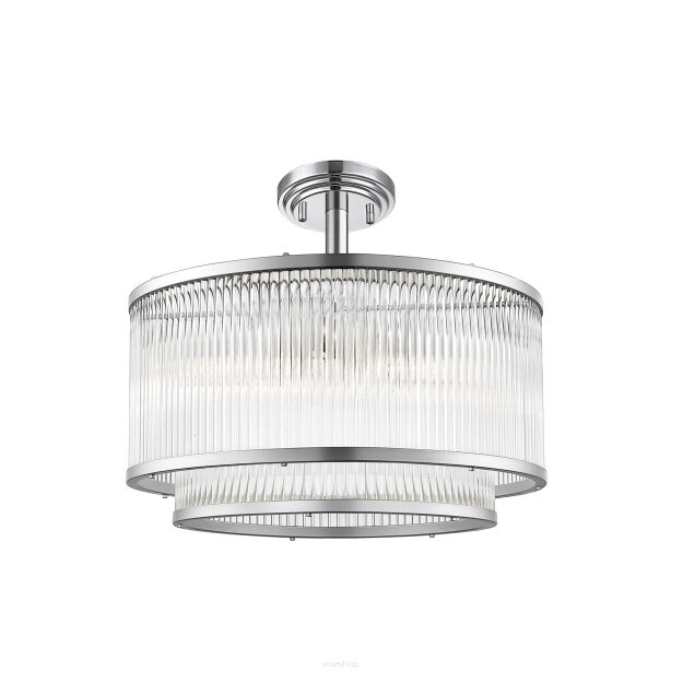 Plafon SERGIO C0528-05H-F4AC Zuma Line Na stopce szkło metal chrom