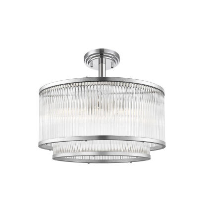 Plafon SERGIO C0528-05H-F4AC Zuma Line Na stopce szkło metal chrom