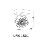 Reflektor LIRIO 128/1 GU10 aluminiowa lampa techniczna dostępna w trzech kolorach  - 5