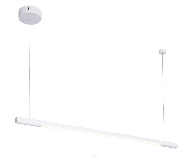 Lampa wisząca ORGANIC HORIZON P0357 poprzeczna rurka Maxfliz lampa jest w stylu nowoczesnym biała led okrągła
