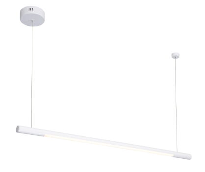 Lampa wisząca ORGANIC HORIZON P0357 poprzeczna rurka Maxfliz lampa jest w stylu nowoczesnym biała led okrągła