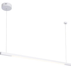 Lampa wisząca ORGANIC HORIZON P0357 poprzeczna rurka Maxfliz lampa jest w stylu nowoczesnym biała led okrągła