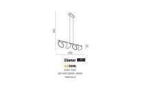 Lampa wisząca CLAMOR AZ2696 retro styl kolor czarny mat  - 3