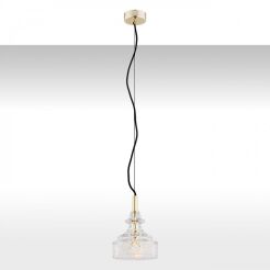 Lampa wisząca CRUZ 4198 Argon szklana mosiądz