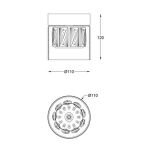 Plafon GEM Modne połączenie korpusu w kolorze czarnym szklanego klosza i kryształków STYLOWA ELEGANCKA ZUMALINE C0389-01A-P7AC - 2