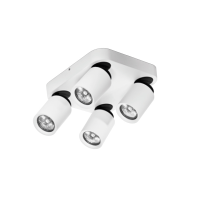 Reflektor Tomi 4 KW biały AZzardo AZ0682 ruchome główki w kształcie tub kwadratowa zaokrąglona podstawa