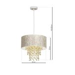 Lampa wisząca ALMERIA WHITE/GOLD MILAGRO MLP6446 - 2