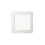 Lampa wpuszczana GROOVE FI1 20W SQUARE Ideal Lux  124001   ma kolor biały z alumiunim kwadrat