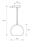 Lampa wisząca POP 1L E27 108988 Markslojd zielona Ø28cm - 2