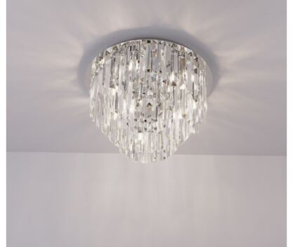 Plafon Monaco C0136 Maxlight  okrągły kryształowy z metalu i szkła