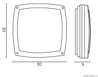 Plafon zewnętrzny IP44 srebrny NEX 91022-AL - 2