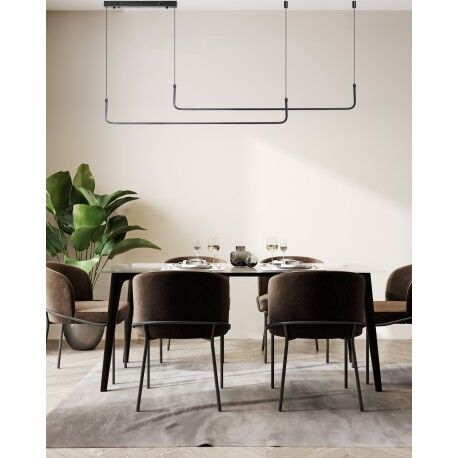 LAMPA WISZĄCA CZARNA MARIO PENDANT 2 CCT DIMM BK REMONTE CONTROL AZ5446 AZZARDO