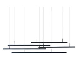 Lampa wisząca MERLO AZ3184 nowoczesny styl kolor czarny aluminiowa 5x listwa świetlna