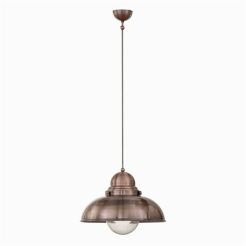 Lampa wisząca Sailor SP1 D43 miedź Ideal Lux 025315    posiada metalową oprawę wykończoną w kolorze miedzi klosz ze szkła styl industralny