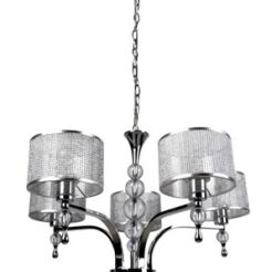 LAMPA WISZĄCA ZUMA LINE JEWELLERY PENDANT P1550-05A chrom szkło nowoczesna metalowy abażur 5-pł