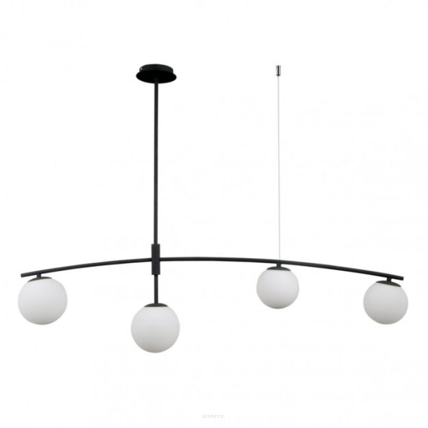 Lampa wisząca Senai PND-31322-4A-SB Italux Asymetryczna czarno-biała