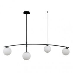 Lampa wisząca Senai PND-31322-4A-SB Italux Asymetryczna czarno-biała