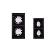 Oprawa wpuszczana matrix II  czarna h0049 maxlight techniczna ar111 prostokątna podwójna