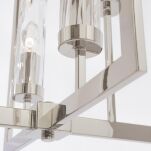 Lampa wisząca Oxford - P04052NI COSMO Light szkło imitujące FALE wykonana w stylu nowojorskim połączonym z klasycznym   - 3