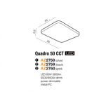 Oprawa natynkowa kwadrat  nowoczesna QUADRO 50 CCT LED REMOTE AZzardo AZ2758 3 kolory do wyboru ściemnialna - 5