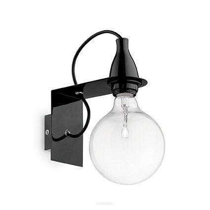 Kinkiet Minimal AP1 Ideal Lux 045214  metalowa oprawa w kolorze czarnym prosty sknadynawski styl