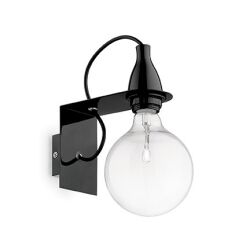 Kinkiet Minimal AP1 Ideal Lux 045214  metalowa oprawa w kolorze czarnym prosty sknadynawski styl