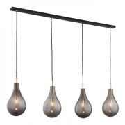 Lampa wisząca OAKLAND 1740 Argon dymione szklane klosze na listwie 4xG9