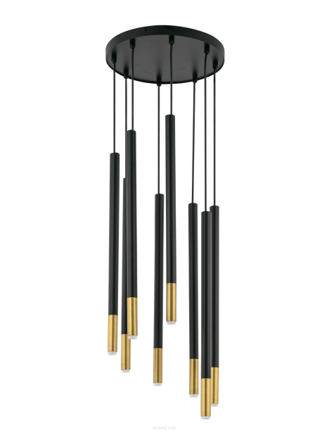 Lampa wisząca SOPEL DUE 33239 SIGMA czarno/złota 8x G9