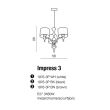 Lampa wisząca Impress 3 Azzardo 1976-3P WH z metalu o wykończeniu chromowanym i szklanym abażury w kolorze białym - 2