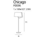 Lampa podłogowa  CHICAGO BK F0036  Maxlight - 2