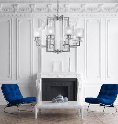 LAMPA WISZĄCA CHROMOWANA MANHATTAN W8