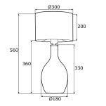 Lampa stołowa BEJA 4235 Argon Elegancka czarny mosiądz - 2