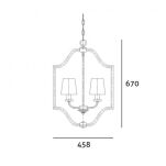 Lampa wisząca New York - P04380WH COSMO Light kształtem przypomina latarnię wykonana w stylu nowojorskim połączonym z klasycznym - 2