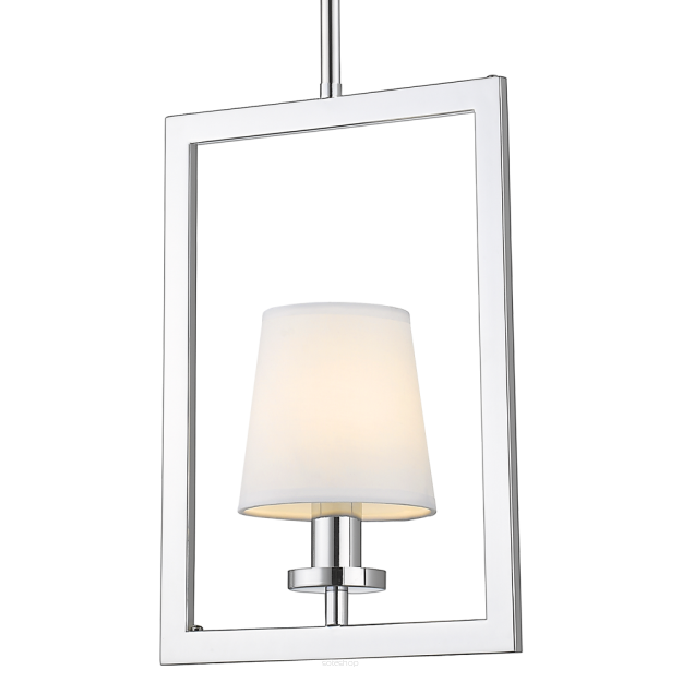 Lampa wisząca LONDON P01007WH cosmo light W nowojorskim stylu abażur w ramce
