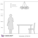 Lampa wisząca MARSIADA LDP 6033-25 (BK+GD) Lumina Deco czarno-złota nowoczesna - 3