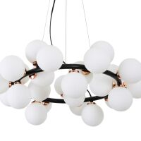 Lampa wisząca MARSIADA LDP 6033-25 (BK+GD) Lumina Deco czarno-złota nowoczesna