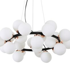 Lampa wisząca MARSIADA LDP 6033-25 (BK+GD) Lumina Deco czarno-złota nowoczesna