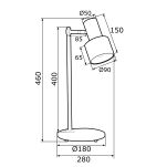 Lampa stołowa DORIA 4257 Argon Czarno - złota 46 cm - 2