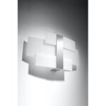 Sollux Lampa ścienna Kinkiet CELIA SL.0350 Z białego szkła korpus chromowany 2xG9 - 2