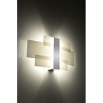Sollux Lampa ścienna Kinkiet CELIA SL.0350 Z białego szkła korpus chromowany 2xG9 - 3