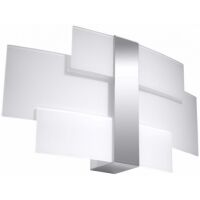 Sollux Lampa ścienna Kinkiet CELIA SL.0350 Z białego szkła korpus chromowany 2xG9